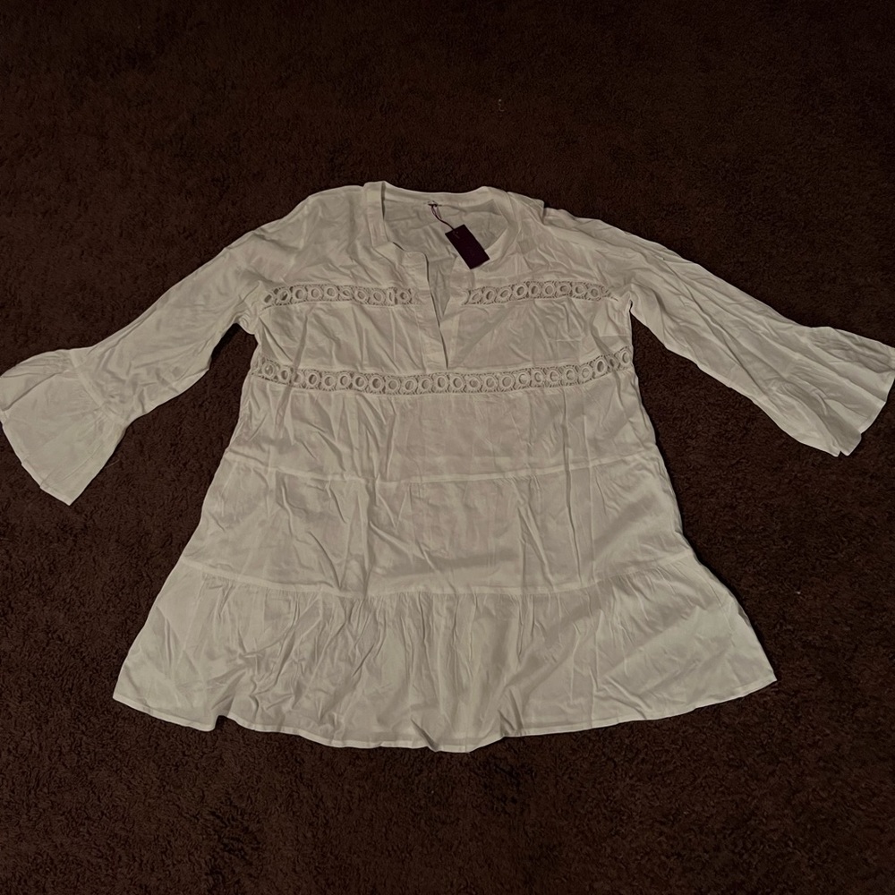 Victorias Secret Lascana white shear dress in XL NWT